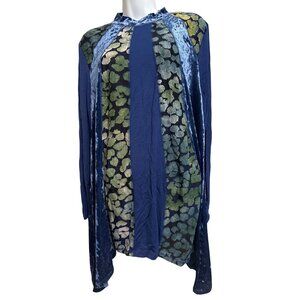 LOGO Lori Goldstein Burnout Velvet Tunic Size Large NWT